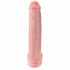 King Cock 15 - dildo z przyssawką i jądrami (38 cm) - naturalny