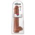 King Cock 15 - zaciskane, jądrowe, gigantyczne dildo (38 cm) - ciemny naturalny 