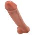 Król Cock 15 - gigantyczny dildo z przyssawką i jądrami (38 cm) - ciemna skóra