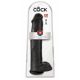 King Cock 15 - przyssawkowy dildo z jądrami (38 cm) - czarny