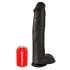 King Cock 15 - gigantyczne, zaciskane dildo do jąder (38 cm) - czarny 