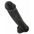 King Cock 15 - przyssawkowy dildo z jądrami (38 cm) - czarny