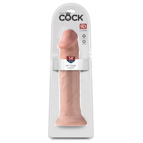 King Cock 14 - duże dildo z zaciskiem (36 cm) - naturalne 