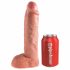 King Cock Strap-on 10 - wydrążone dildo z uprzężą (25 cm) 