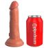 Król Cock Elite 6 - przyssawkowy, realistyczny dildo (15 cm) - ciemny