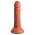 King Cock Elite 6 - zaciskane, realistyczne dildo (15 cm) - ciemne 