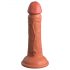 Król Cock Elite 6 - przyssawkowy, realistyczny dildo (15 cm) - ciemny