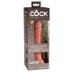 King Cock Elite 7 - zaciskane, realistyczne dildo (18 cm) - naturalne 