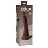 King Cock Elite 7 - zaciskane, realistyczne dildo (18 cm) - brązowe 