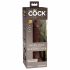 King Cock Elite 7 - zaciskane, realistyczne dildo (18 cm) - brązowe 