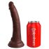 King Cock Elite 7 - zaciskane, realistyczne dildo (18 cm) - brązowe 