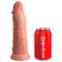 King Cock Elite 8 - zaciskane, realistyczne dildo (20 cm) - naturalne 