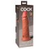 King Cock Elite 8 - zaciskane, realistyczne dildo (20 cm) - ciemny naturalny 