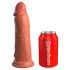 King Cock Elite 8 - zaciskane, realistyczne dildo (20 cm) - ciemny naturalny 