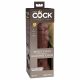 King Cock Elite 8 - zaciskane, realistyczne dildo (20 cm) - brązowy 