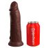 King Cock Elite 8 - zaciskane, realistyczne dildo (20 cm) - brązowy 