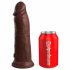 King Cock Elite 8 - zaciskane, realistyczne dildo (20 cm) - brązowy 