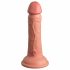 King Cock Elite 6 - zaciskane, realistyczne dildo 15 cm (ciemny naturalny) 