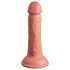 King Cock Elite 6 - realistyczny wibrator z przyssawką 15 cm (ciemny naturalny)