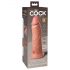 Król Cock Elite 8 - realistyczny wibrator z przyssawką (20 cm) - naturalny