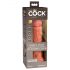 King Cock Elite 8 - realistyczny wibrator 20cm (ciemny naturalny)