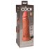 King Cock Elite 8 - zaciskane, realistyczne dildo 20 cm (ciemny naturalny) 