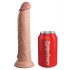 King Cock Elite 9 - sterowane radiowo dildo 23 cm - naturalne 