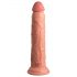 Król Cock Elite 9 - wibrator z przyssawką 23 cm - naturalny