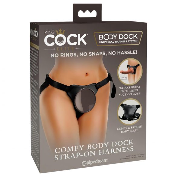 King Cock Elite komfortowy strap-on (brązowy)