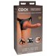 King Cock Elite Comfy - dildo na pasku z uprzężą (ciemny naturalny) 