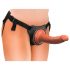 King Cock Elite Comfy - mocowany strap-on z uprzężą (ciemny naturalny)