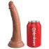 King Cock Elite Comfy - dildo na pasku z uprzężą (ciemny naturalny) 