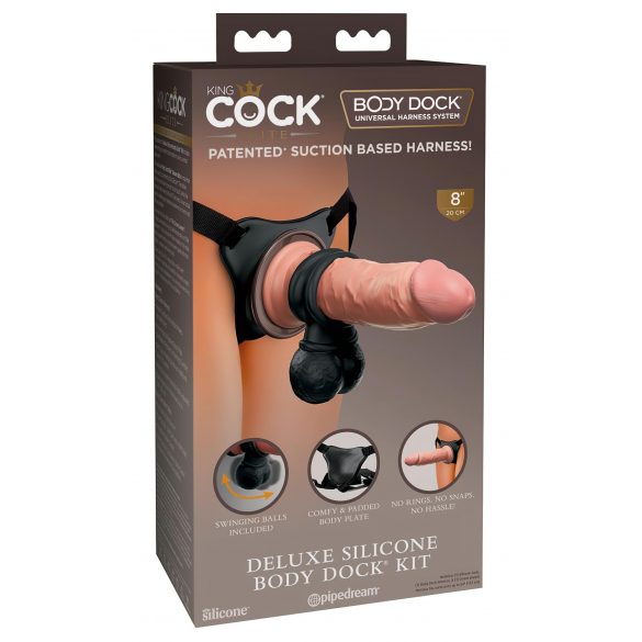 King Cock Elite Deluxe - dołączany zestaw dildo 