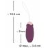 Javida - zasilane bateryjnie, sterowane radiowo, obrotowe wibrujące jajko z koralikami (fioletowe) 