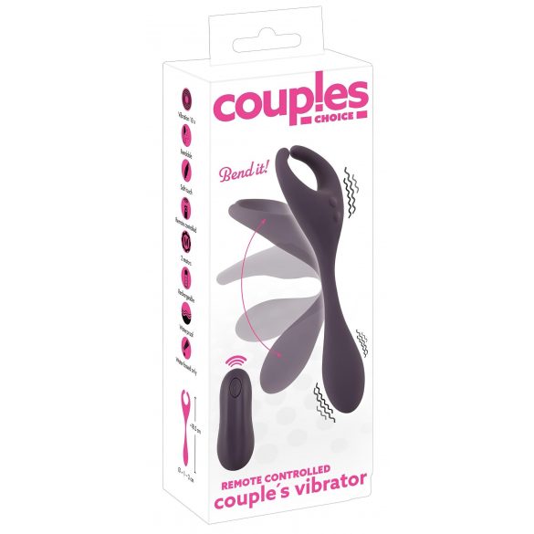 Couples Choice - Sterowany radiowo wibrator z podwójnym silnikiem (fioletowy) 