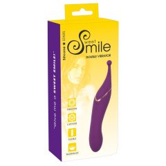   SMILE Double - ładowalny wibrator łechtaczkowy 2 w 1 (fioletowy)