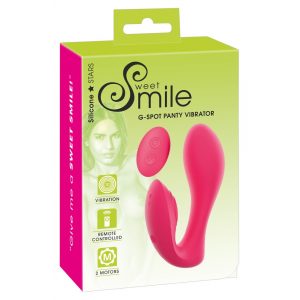SMILE Panty - akumulatorowy wibrator 2w1 z radiem (różowy)