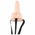 You2Toys Strap-on - bezprzewodowy, pusty w środku wibrator z paskiem (naturalny) 