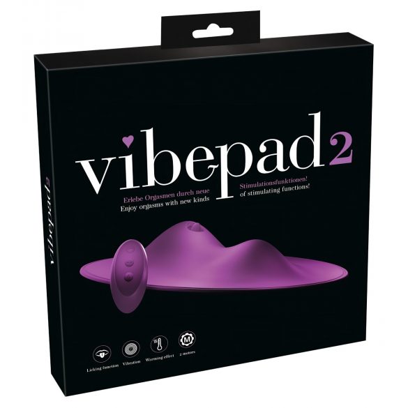 VibePad 2 - radiowy wibrator-lizak w kształcie poduszki (fioletowy)