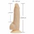 Naked Addiction Rotating 7 - bezprzewodowy wibrator obrotowy (18 cm) - naturalny 