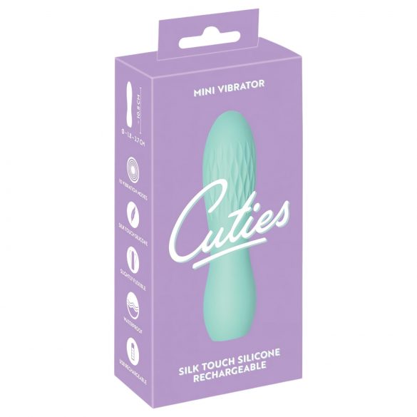 Cuties Mini 3 - wodoodporny, geometryczny wibrator (zielony)