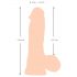 Nature Skin - dildo z naturalną skórą - 20 cm (naturalny)