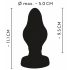 ANOS - super miękkie, prążkowane dildo analne - 5cm (czarne) 