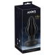 ANOS - super miękkie, prążkowane dildo analne - 7 cm (czarne) 