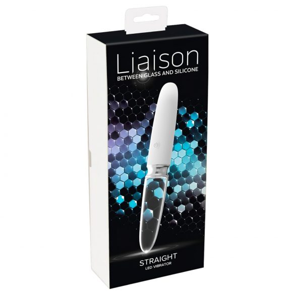 Liaison Straight - wibrator LED (przezroczysty-biały)