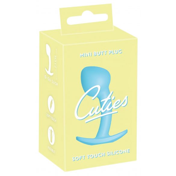 Cuties Mini Butt Plug - silikonowe dildo analne - niebieskie (2,6 cm) 