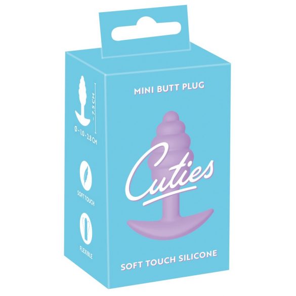 Cuties Mini Butt Plug - silikonowe dildo analne - fioletowe (2,8 cm) 