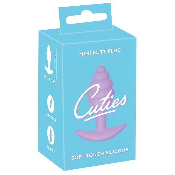 Cuties Mini Butt Plug - silikonowe dildo analne - fioletowe (2,8 cm) 