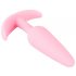 Cuties Mini Butt Plug - silikonowe dildo analne - różowe (2,1 cm) 