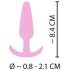 Cuties Mini Butt Plug - silikonowe dildo analne - różowe (2,1 cm) 